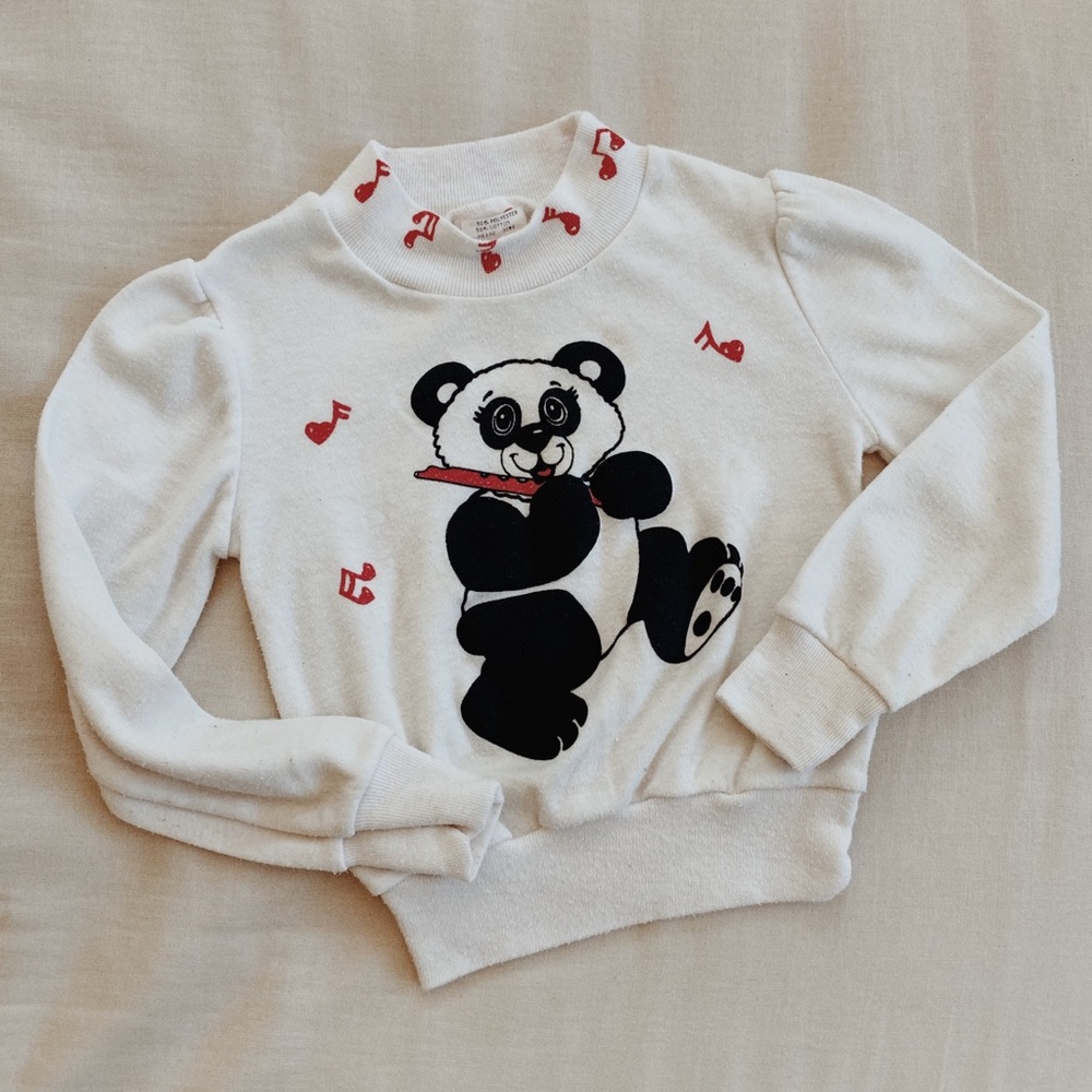 Vintage Panda Crewneck Pullover- 5/6